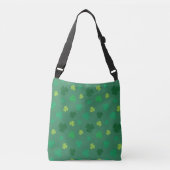 Green Shamrock Pattern St Patricks Day Crossbody Tas (Voorkant)