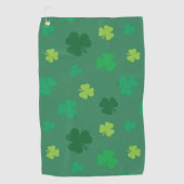 Green Shamrock Pattern St Patricks Day Golfhanddoek (Voorkant)