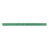 Green Shamrock Pattern St Patricks Day Satijnen Lint (Voorkant)