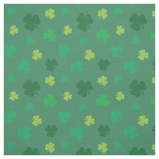 Green Shamrock Pattern St Patricks Day Stof (Swatch)