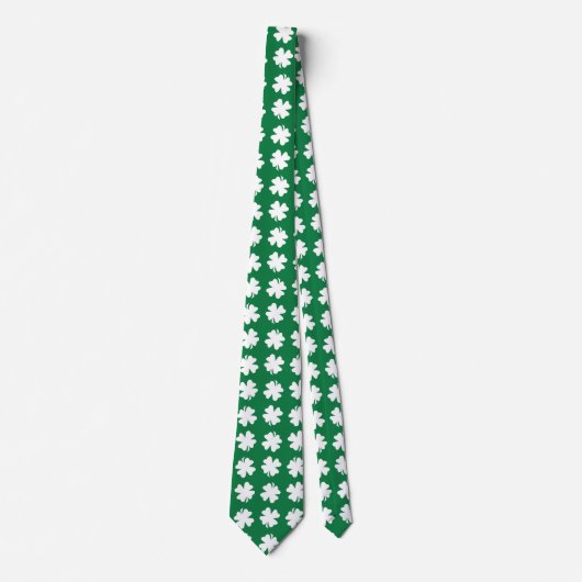 Green Shamrock Pattern St. Patrick's Day Stropdas (Voorkant)