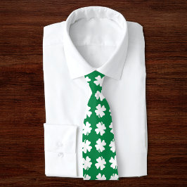 Green Shamrock Pattern St. Patrick's Day Stropdas