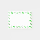 Green Shamrock Pattern Stickies Post-it® Notes (Voorkant)