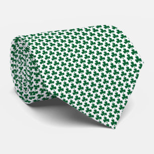 Green Shamrock Pattern Stropdas