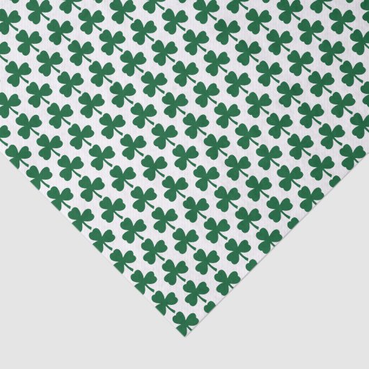Green Shamrock Pattern Tissuepapier (Detail)