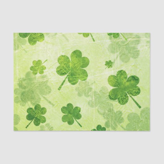 Green Shamrock Pattern Tissuepapier (Voorkant)