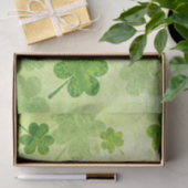 Green Shamrock Pattern Tissuepapier (Geschenk)