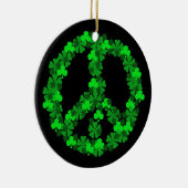Green Shamrock Peace Sign Ornament (Rechts)