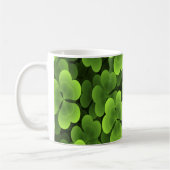 Green Shamrock Plant Pattern Koffiemok (Links)