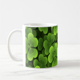 Green Shamrock Plant Pattern Koffiemok