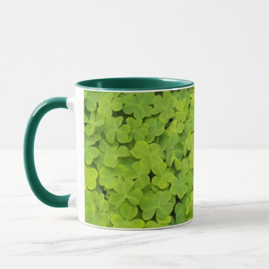 Green Shamrock Planten Floral Mok (Links)