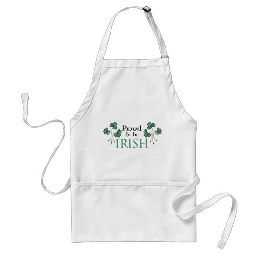 Green Shamrock Proud als Iers Sturdy Schort (Voorkant)