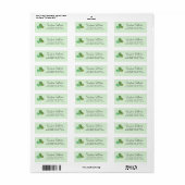 Green Shamrock Return-adres Etiket (Full Sheet)