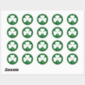 Green Shamrock Ronde Sticker (Vel)
