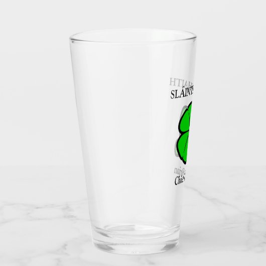Green Shamrock Saint Patrick's Day Floral Art Glas (Rechts)