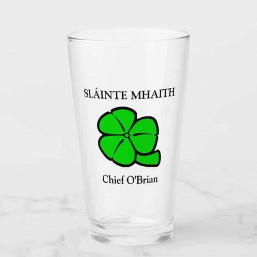 Green Shamrock Saint Patrick's Day Floral Art Glas (Voorkant)