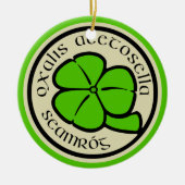 Green Shamrock Saint Patrick's Day Floral Art Keramisch Ornament (Voorkant)
