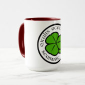 Green Shamrock Saint Patrick's Day Floral Art Mok (Voorkant links)