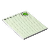 Green Shamrock Saint Patrick's Day Floral Art Note Notitieblok (Schuin)