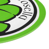 Green Shamrock Saint Patrick's Day Floral Art Snijplank (Hoek)