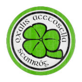 Green Shamrock Saint Patrick's Day Floral Art Snijplank (Voorkant)