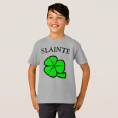 Green Shamrock Saint Patrick's Day Floral Art T-shirt (Voorkant volledig)