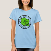 Green Shamrock Saint Patrick's Day Floral Art T-shirt (Voorkant)