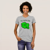 Green Shamrock Saint Patrick's Day Floral Art T-shirt (Voorkant volledig)
