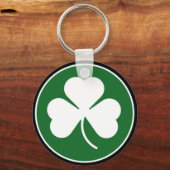 Green Shamrock Sleutelhanger (Voorkant)