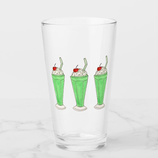 Green Shamrock Sprinkles St. Patrick's Day Shake Glas (Voorkant)