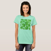 Green Shamrock St Patrick Dames Biologisch T-shirt (Voorkant volledig)