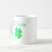 Green Shamrock St. Patricks Day 4Sean (naam) Mok (Voorkant links)