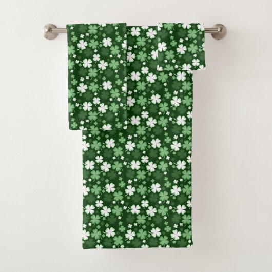 Green Shamrock, St. Patrick's Day Bad Handdoek (Insitu)