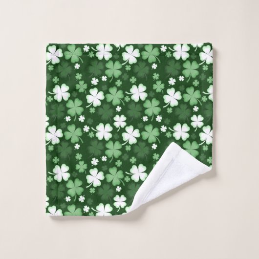 Green Shamrock, St. Patrick's Day Bad Handdoek (Wasdoekje)