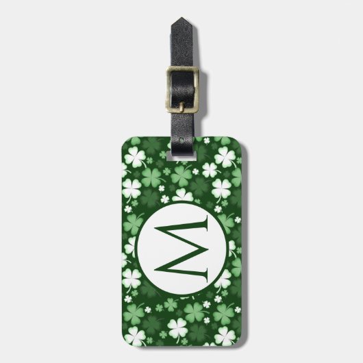 Green Shamrock, St. Patrick's Day Bagagelabel (Voorkant verticaal)