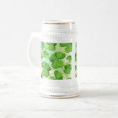 Green Shamrock St Patrick's Day Beer Stein Bierpul (Voorkant links)