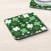 Green Shamrock, St. Patrick's Day Bier Onderzetter (Linkerzijde)