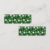 Green Shamrock, St. Patrick's Day Bladwijzer Mini Visitekaartje (Voorkant / Achterkant)