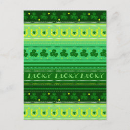 Green Shamrock | St. Patricks Day Briefkaart