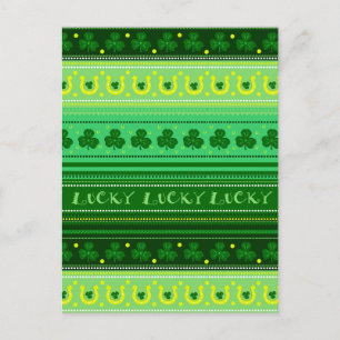 Green Shamrock St. Patricks Day Briefkaart
