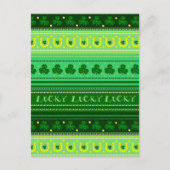 Green Shamrock | St. Patricks Day Briefkaart (Voorkant)