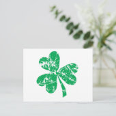 Green Shamrock St. Patrick's Day Briefkaart (Staand voorkant)