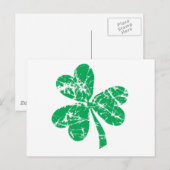 Green Shamrock St. Patrick's Day Briefkaart (Voorkant / Achterkant)