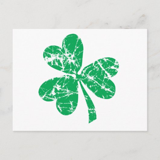 Green Shamrock St. Patrick's Day Briefkaart (Voorkant)