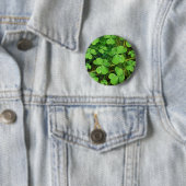 Green Shamrock St Patrick's Day Button (In situ)