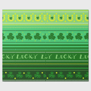 Green Shamrock St. Patricks Day Cadeaupapier