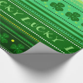 Green Shamrock | St. Patricks Day Cadeaupapier (Hoek)