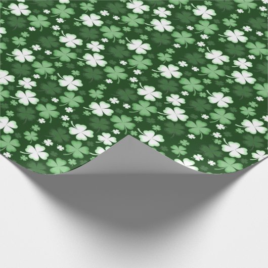 Green Shamrock, St. Patrick's Day Cadeaupapier (Hoek)