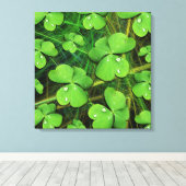Green Shamrock St Patrick's Day Canvas Print (Insitu (Houten vloer))
