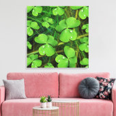 Green Shamrock St Patrick's Day Canvas Print (Insitu (Woonkamer))